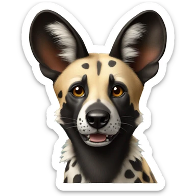 African wild dog sticker