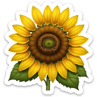 large sunflower with round center sticker