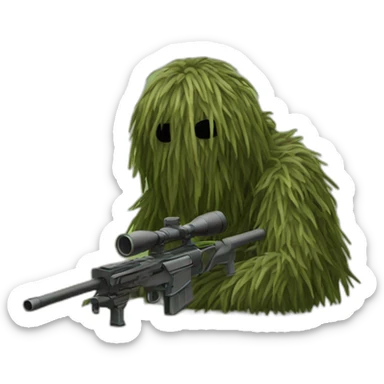 Ghillie sniper sticker