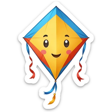 It's a kite shaped mascot sticker