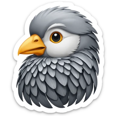 bird in grey different style  sticker