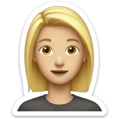 teenager with blond hair  sticker