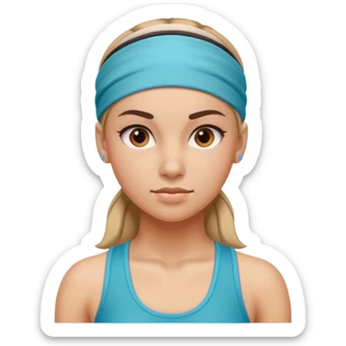 sportive woman with headband

 sticker