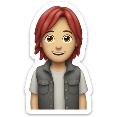 Un arc en ciel rouge sticker