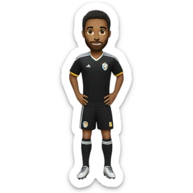 Bola escrita black Soccer Oficial  sticker