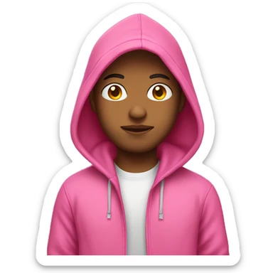 Pink hoodie hispanic sticker