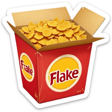 corn flake box sticker
