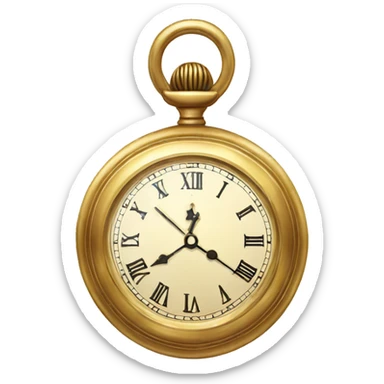 Golden pocket watch sticker