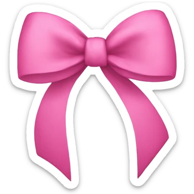 Pink bow sticker
