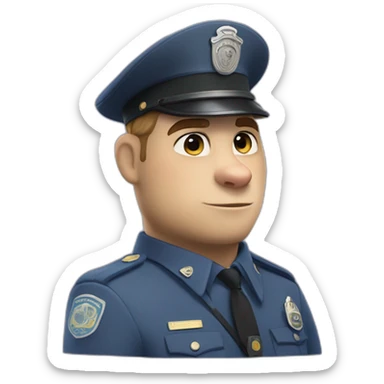 officer Benjamin Clawhauser from Zootopia sticker