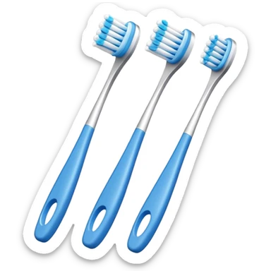 Dual crossed toothbrushes sticker