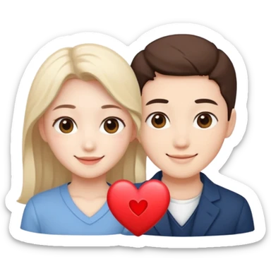 Add the letter "재경“ and "윤”. I want emogi literally "재경“ and "윤”. I want gorgeous and lovely mood. We are couple so I want heart symbol. sticker