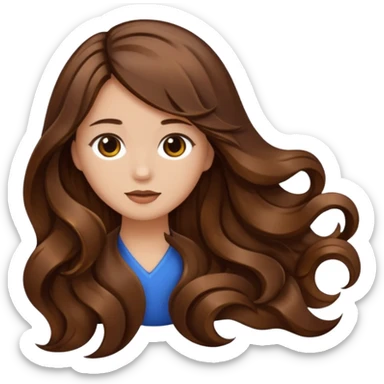 a strand of brown hair sticker