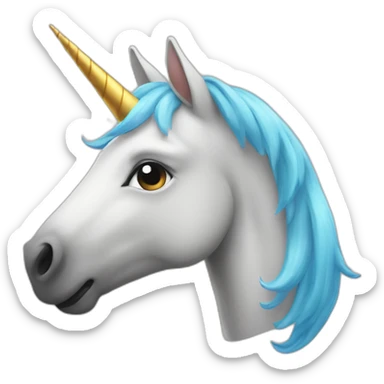Une licorne qui fume sticker