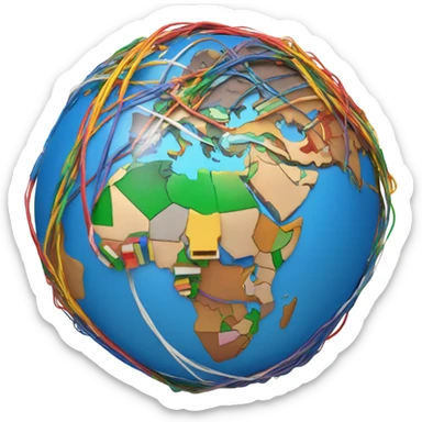 Lan cable world  sticker