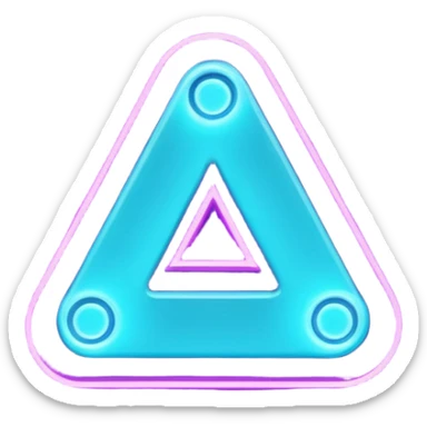 futuristic minimalistic emoji icon, letters "N" formed by three glowing digital lines representing Storm, Atom and NoizeGames, neon purple (#8B5CF6) and cyan (#00E0FF) on dark background, modern tech style, 1:1 aspect ratio sticker