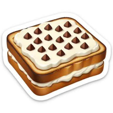 a toast with ricotta and chocolate chips on top sticker