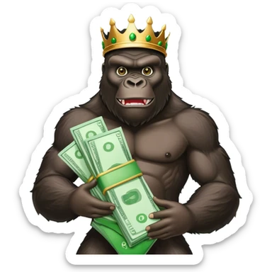King Kong eith hella green money sticker