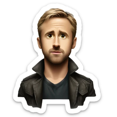 ryan gosling in blade runner sticker