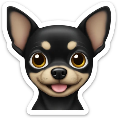 black chihuahua sticker