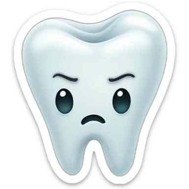 sad smelly tooth sticker
