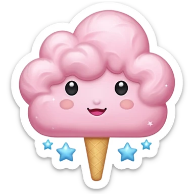 PINK CLOUD  WITH STAR EMOJI sticker