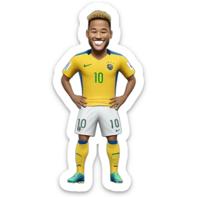 Neymar jr, fat belly, laugh sticker