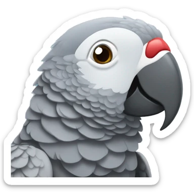 African grey parrot  sticker