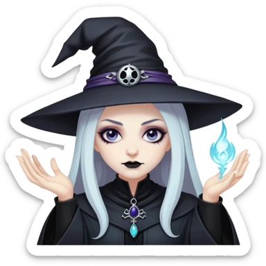 goth witch banishing monitoring spirits  sticker