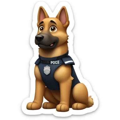 American Police dog sticker
