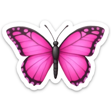 Rosado mariposas  sticker