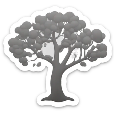 family tree icon monochrome sticker