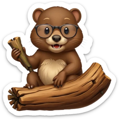 spectacled beaver sticker