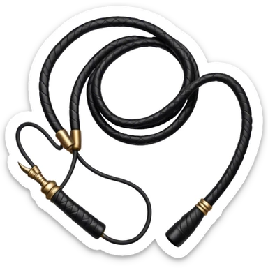 Black bull whip sticker