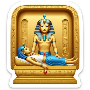 egypt full body pharaoh sarcophagus sticker