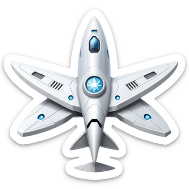 startrek space ship with a snowflake behind it sticker