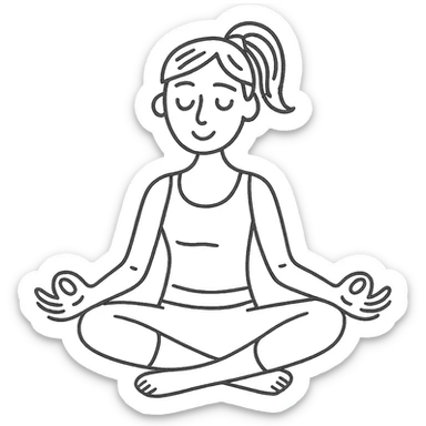 a yoga girl sticker