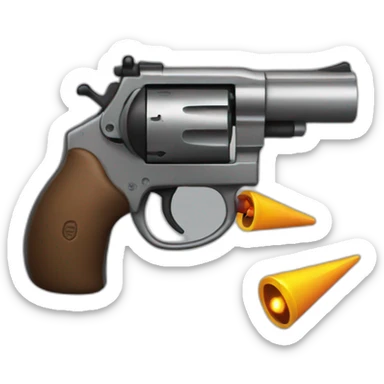 mouse cursor shooting with a gun sticker