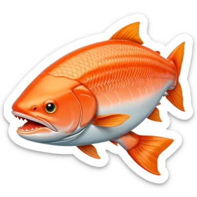 salmon fish sticker