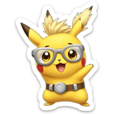 Pikachu qui tire des éclairs  sticker