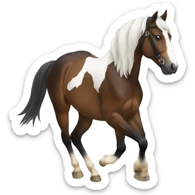Reining horse sticker