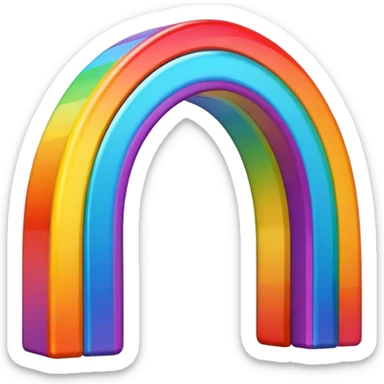 Like the regular rainbow emoji but mirrored sticker
