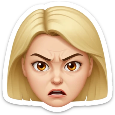 Beautiful woman angry and sick of idiots sticker