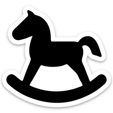 rocking horse icon sticker
