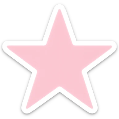 star with a soft glow, pink, no background sticker