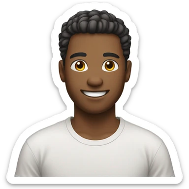 casual portrait of young man sticker