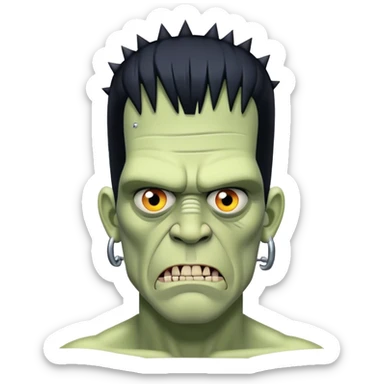 frankenstein scars bolts sticker