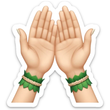Make a elf-clasping handshake emoji in the style of the usual emoji of a handshake sticker