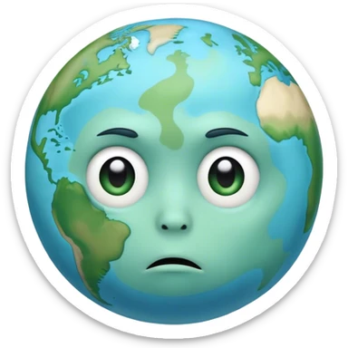 very very sad planet earth sticker