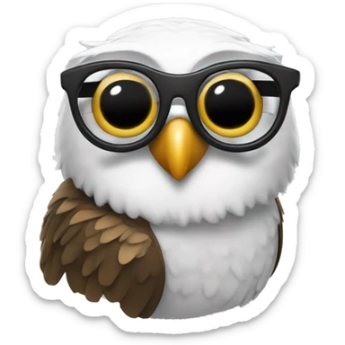 Owl with meta rayban glasses  sticker